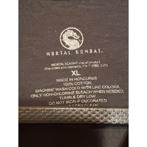 Mortal Kombat Graphic T-Shirt XL Black Cotton Mens - Picture 9 of 9